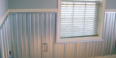 Galv Panel Loc Metal Panel on Interior Home Wall