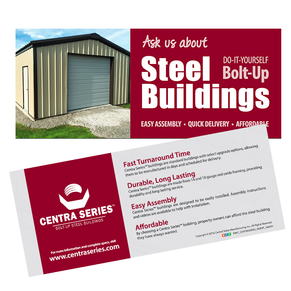 Centra Series Metal Building Ad Inserts Templates