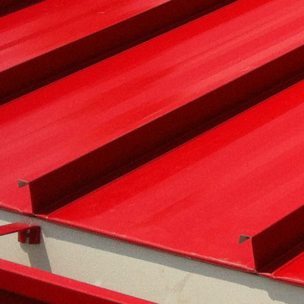 Central Span Metal Roofing in Autumn Red