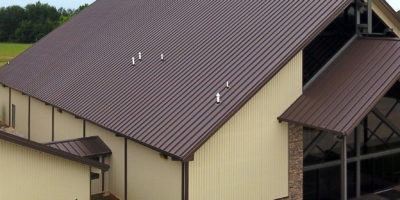 Bronze Central Snap Roof, Light Stone M-Loc Walls