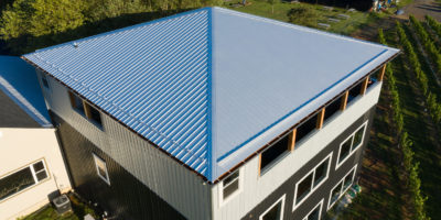 Panel-Loc Plus Metal Roofing on Vineyard Building, Commercial Application