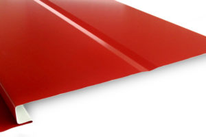 Precision-Loc Soffit Panel in Autumn Red with Groove