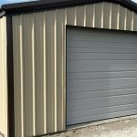 Centra Series Metal Building with Tan Siding and Brown Metal Roofing